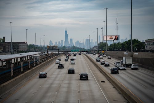 Multiple Lane Highway in Chicago