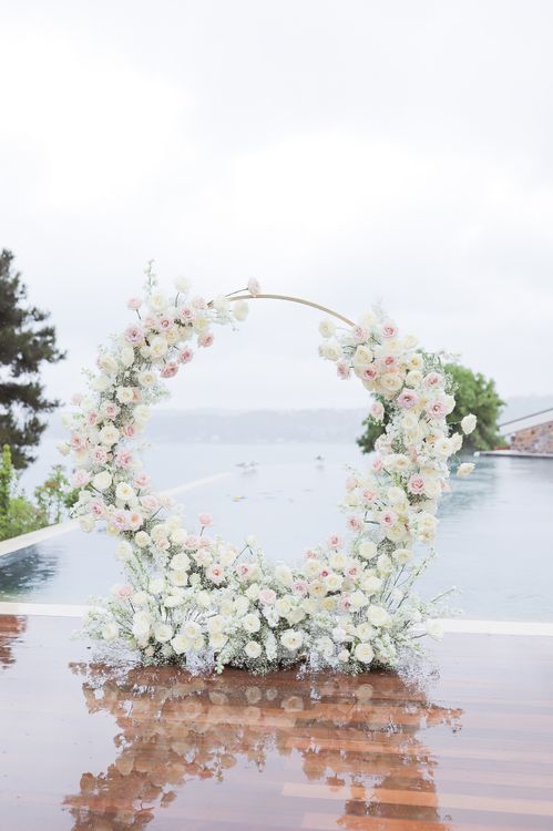 Romantic Bouquet of Roses Place by Pool ยท Free Stock Photo