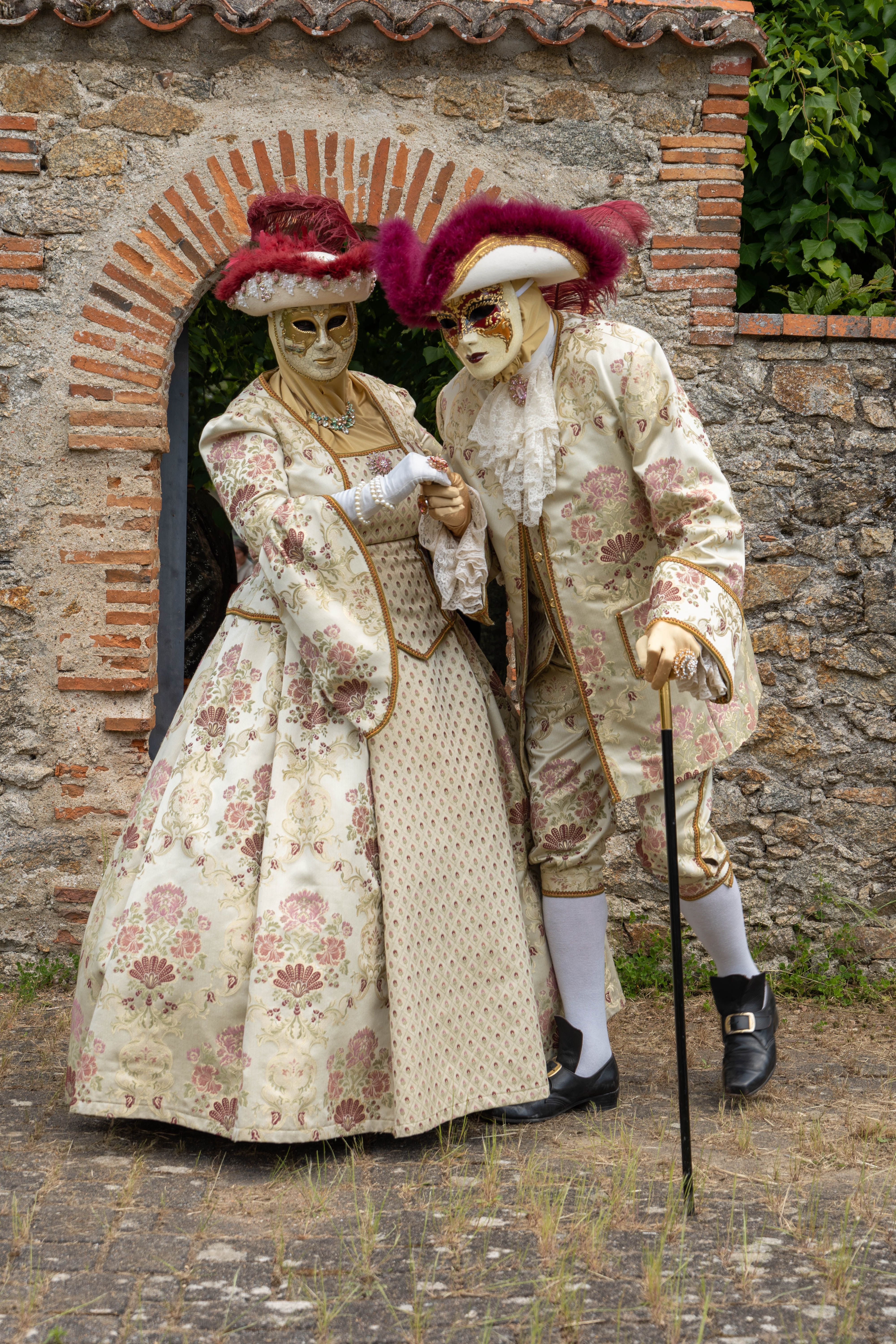 Woman and Man Posing in Aristocrats Costumes · Free Stock Photo