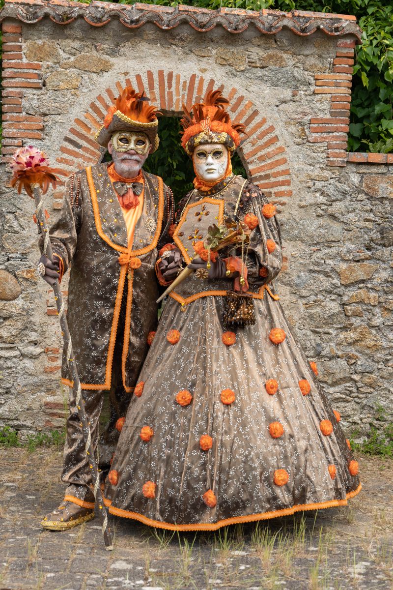 Woman and Man Posing in Aristocrats Costumes · Free Stock Photo
