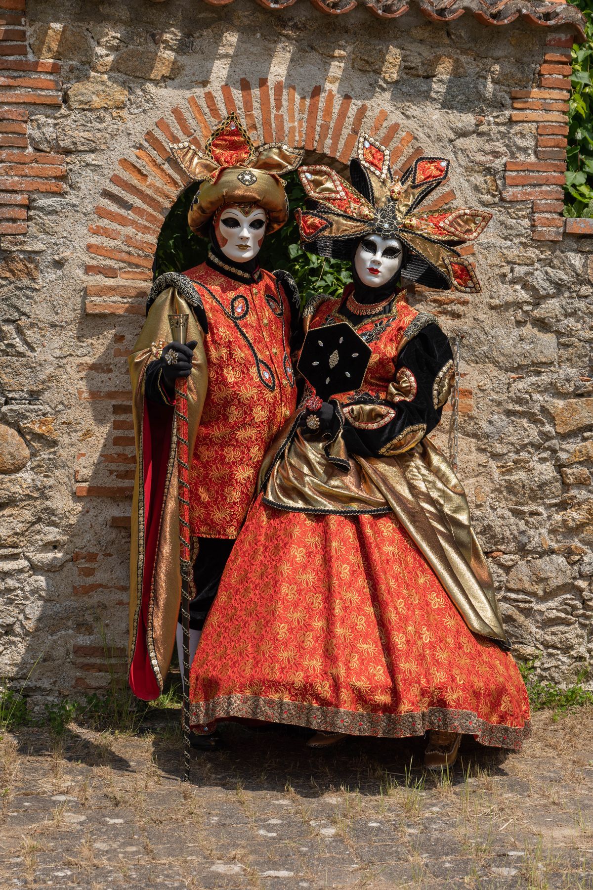 Woman and Man Posing in Aristocrats Costumes · Free Stock Photo