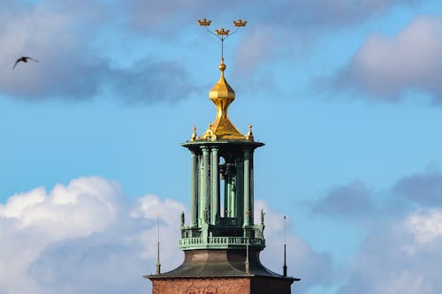 Foto stok gratis balai kota stockholm, dek observasi, gaya romantis nasional