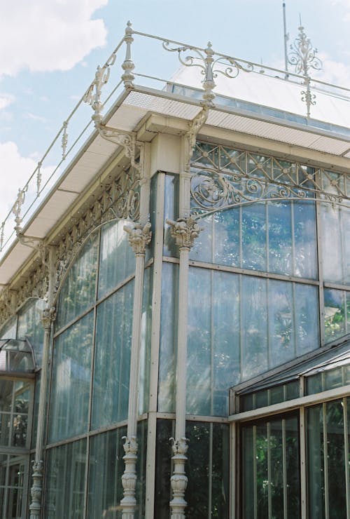 Glass Exterior of a Botanical Garden 