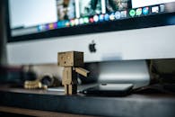 Cardboard Robot under Screen