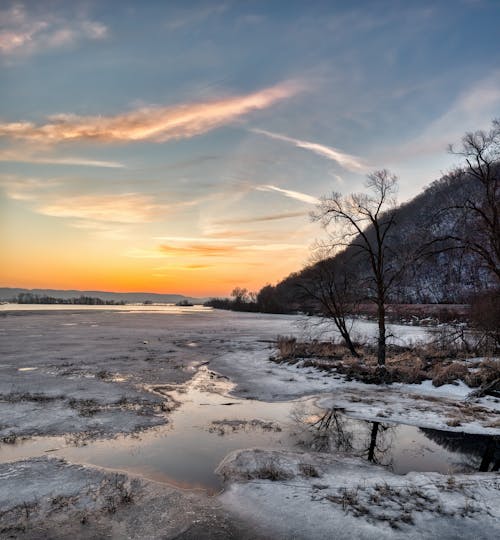 Fotos de stock gratuitas de amanecer, colina, congelado