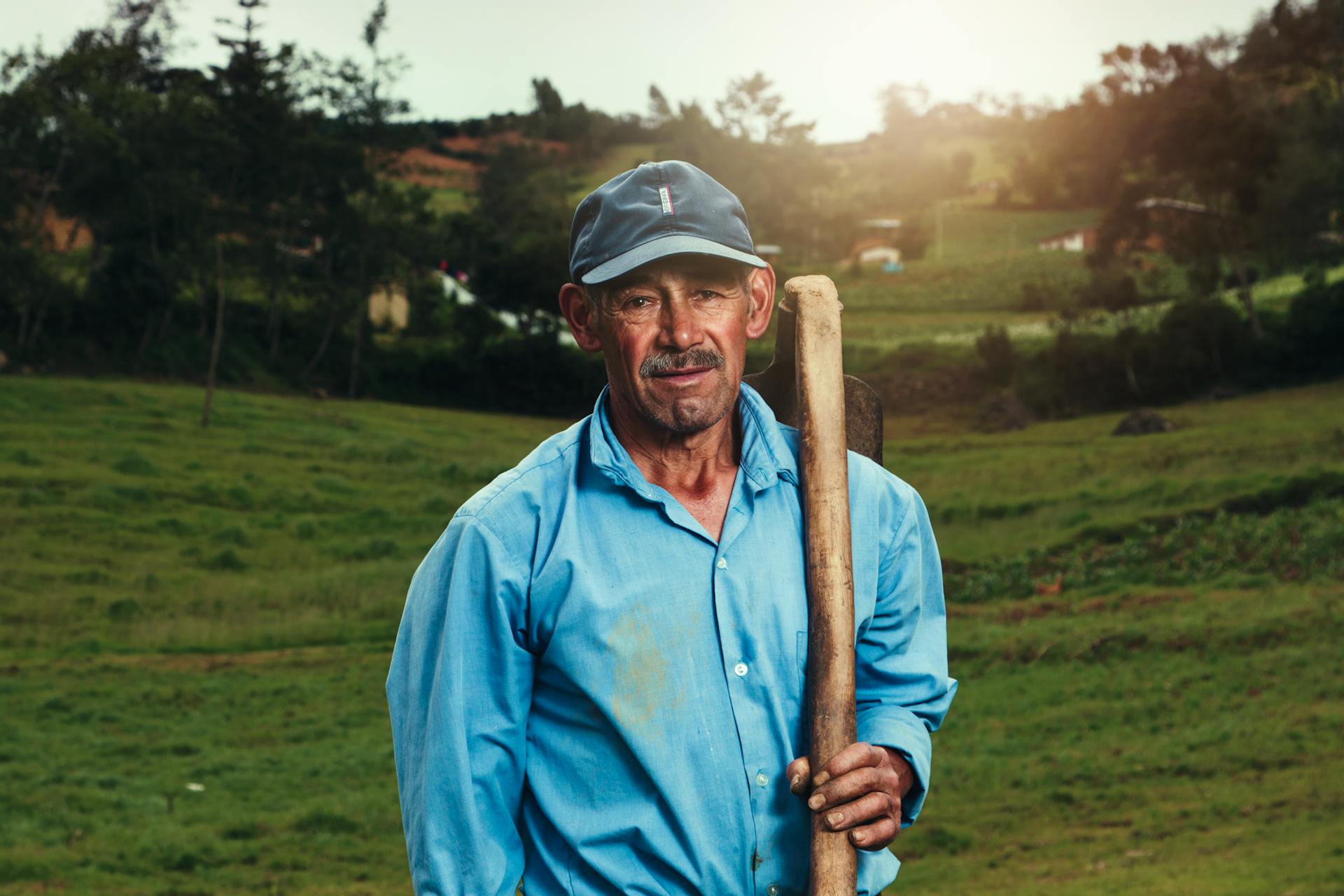 Man with Shepherd Stick