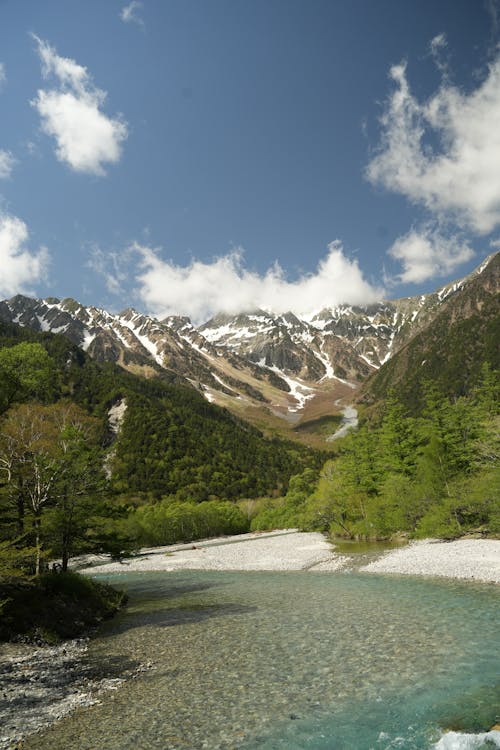Idyllic Mountain Landscape with Calm Stream