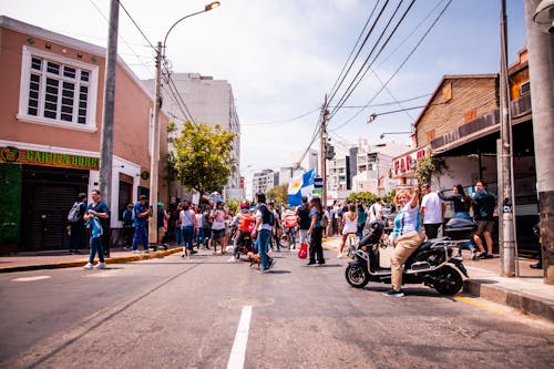 Celebration on Street in Town in Argentina