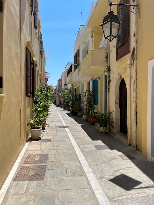 Narrow Mediterranean Town Street