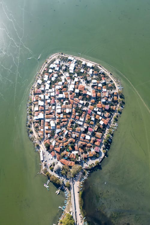 Free Golyazi Village on Island on Lake Uluabat in Turkey Stock Photo