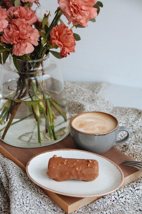 Free Coffee with Chocolate Stock Photo