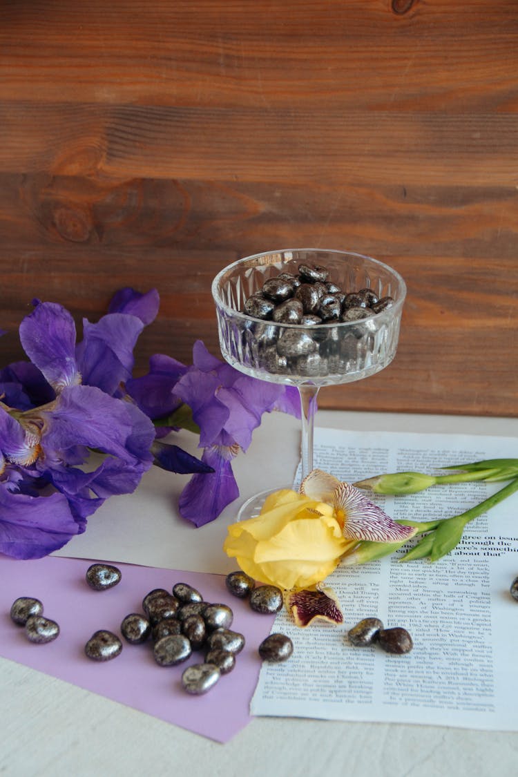 Flowers Around Black Beans