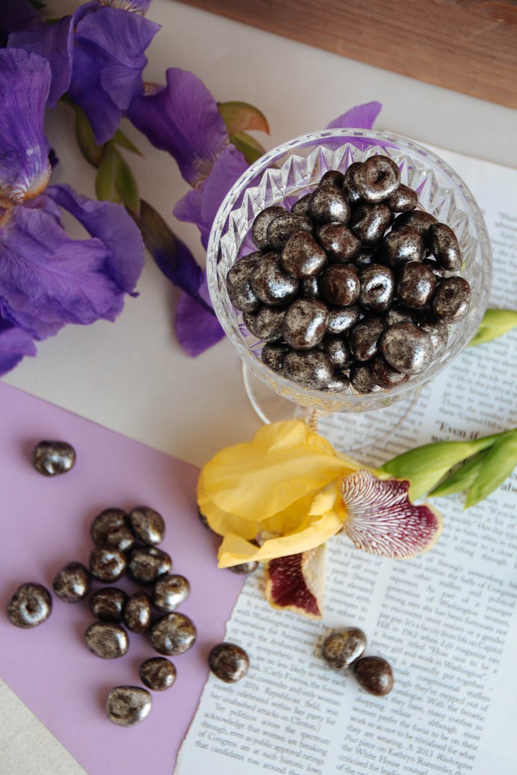 Black Beans In Glass