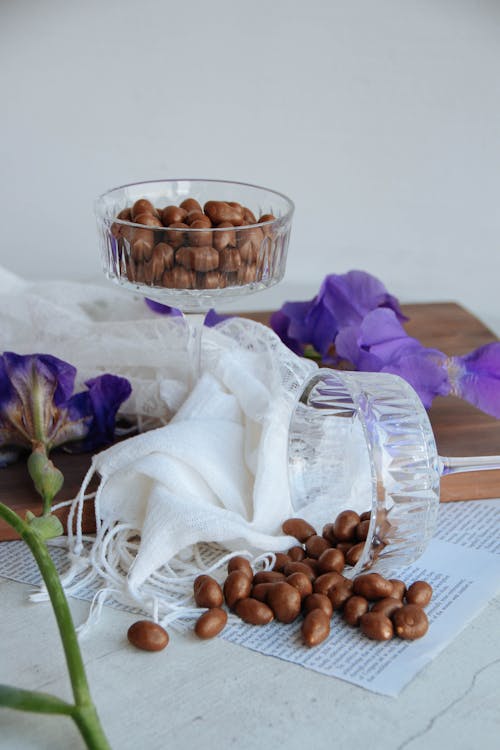 Display of Nuts in Chocolate 