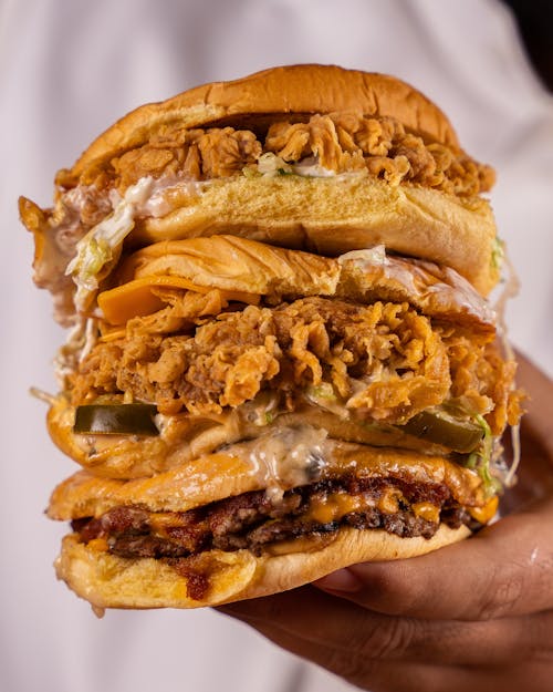 burger, dikey atış, Fast food içeren Ücretsiz stok fotoğraf