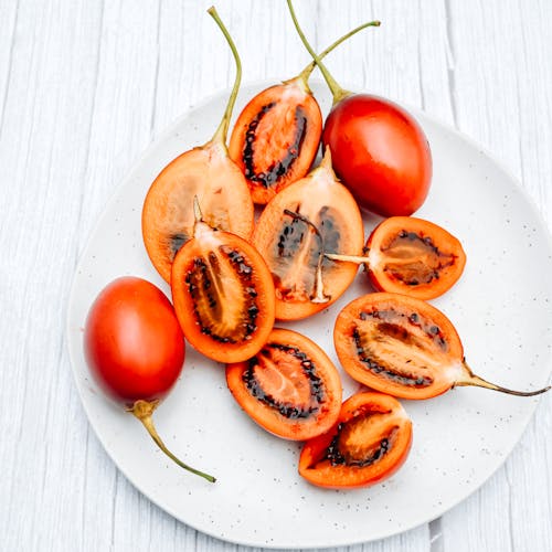 Tamarillo Tomatoes Cut in Halves
