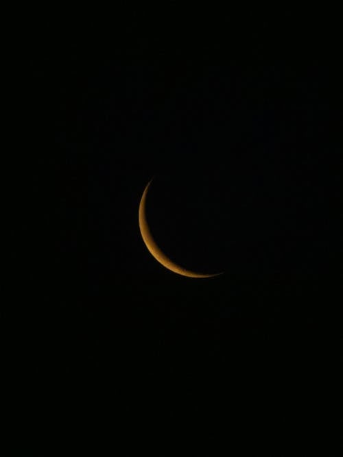 Crescent Moon in the Black Sky