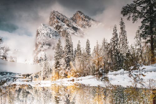 Scenic Mountain Landscape in Winter