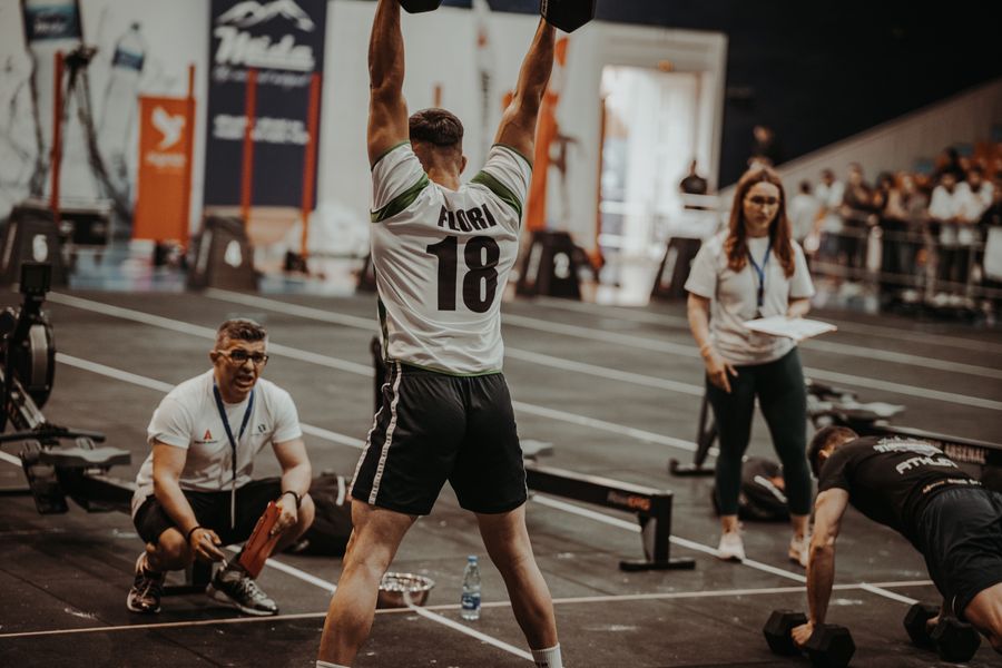 Athletes training in a performance gym