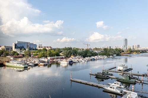 Sky over Riverside Jetties in Belgrade