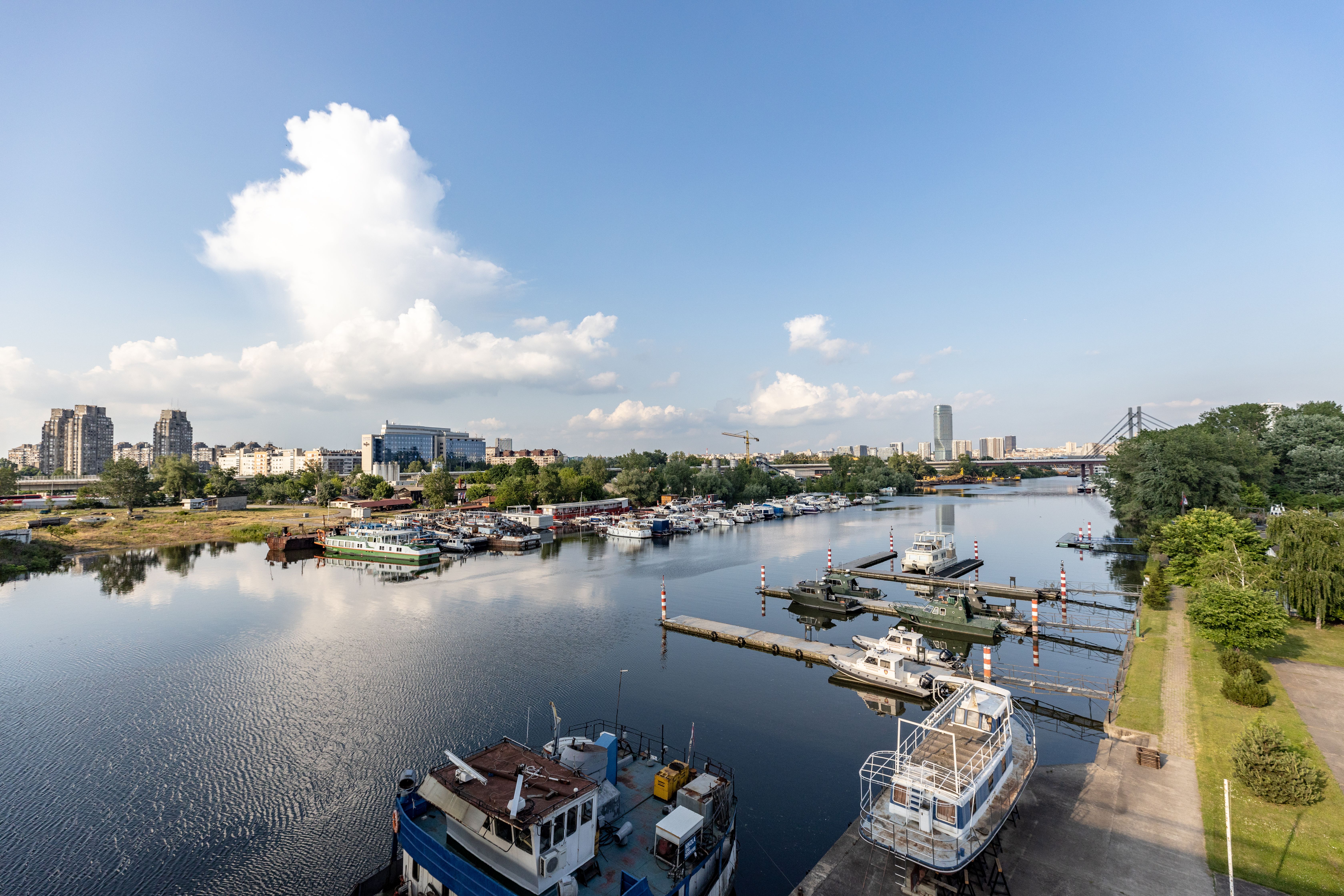 Aerial View of the Harbor in City · Free Stock Photo