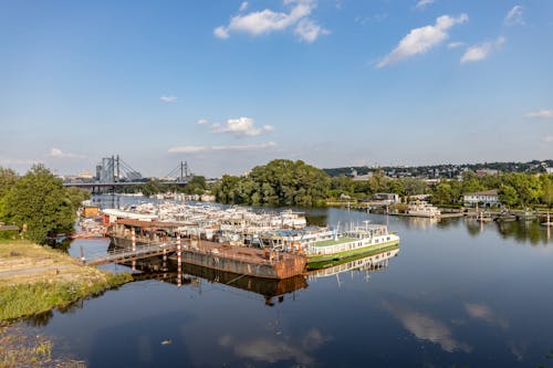 Aerial View of the Harbor in City 