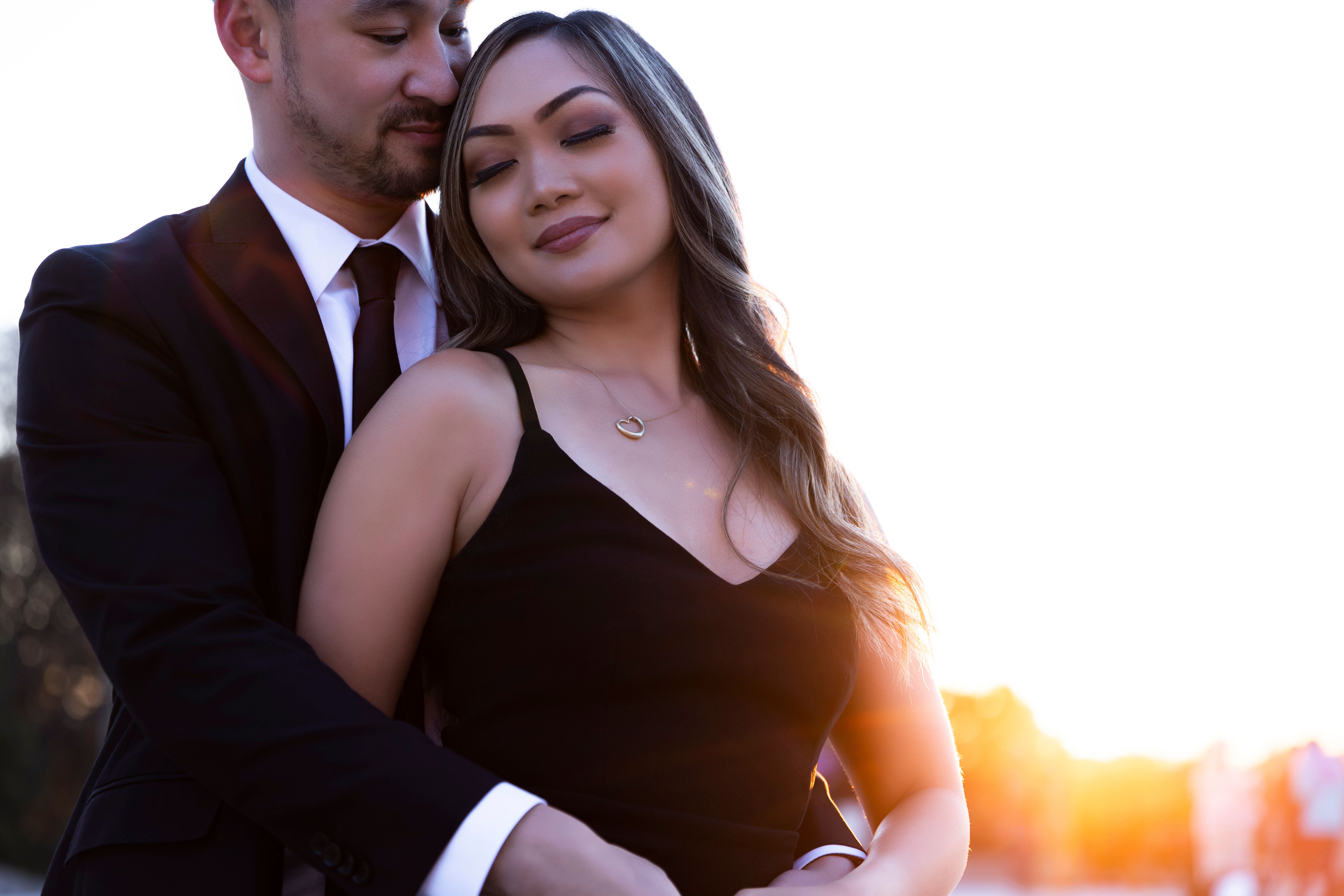 A couple portrait outdoors