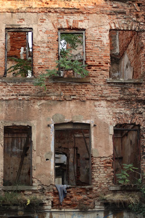 Abandoned Red Brick Building 