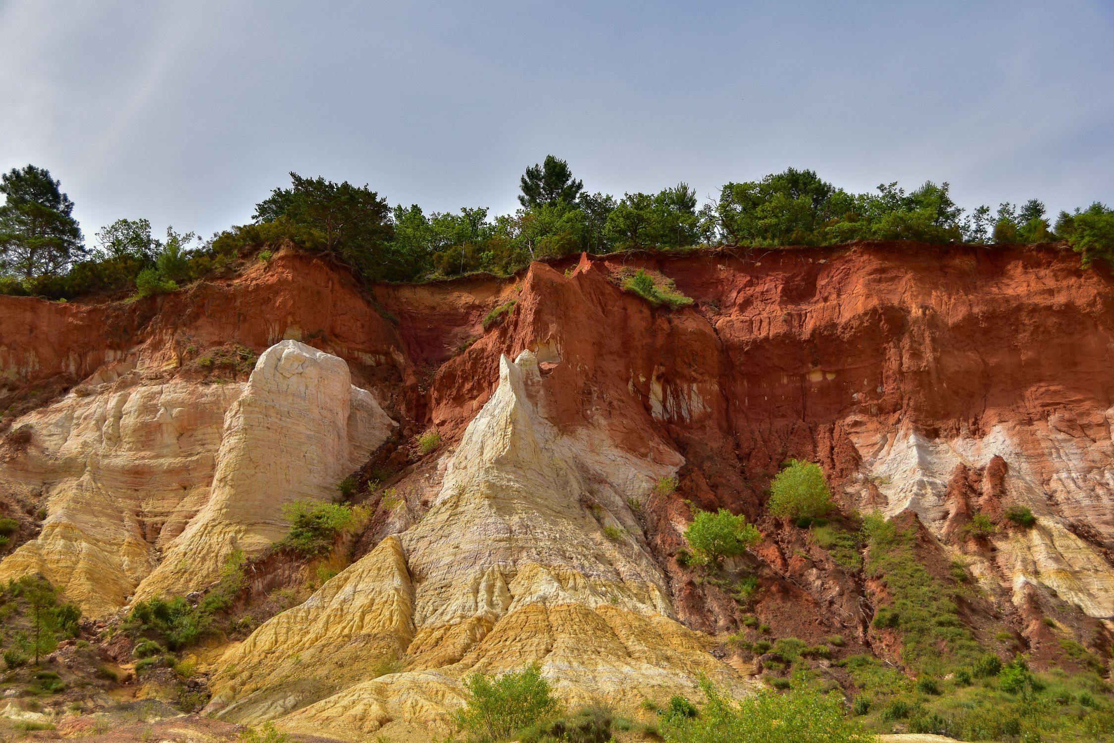 Rustrel Luberon Colorful Cliffs after Ochre Extraction Colorado Provencal de Rustrel ...