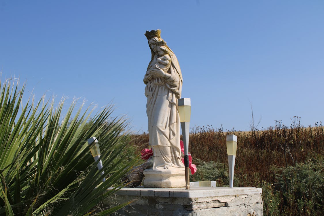 altar de la Virgen del Carmen en el baldío del gallo