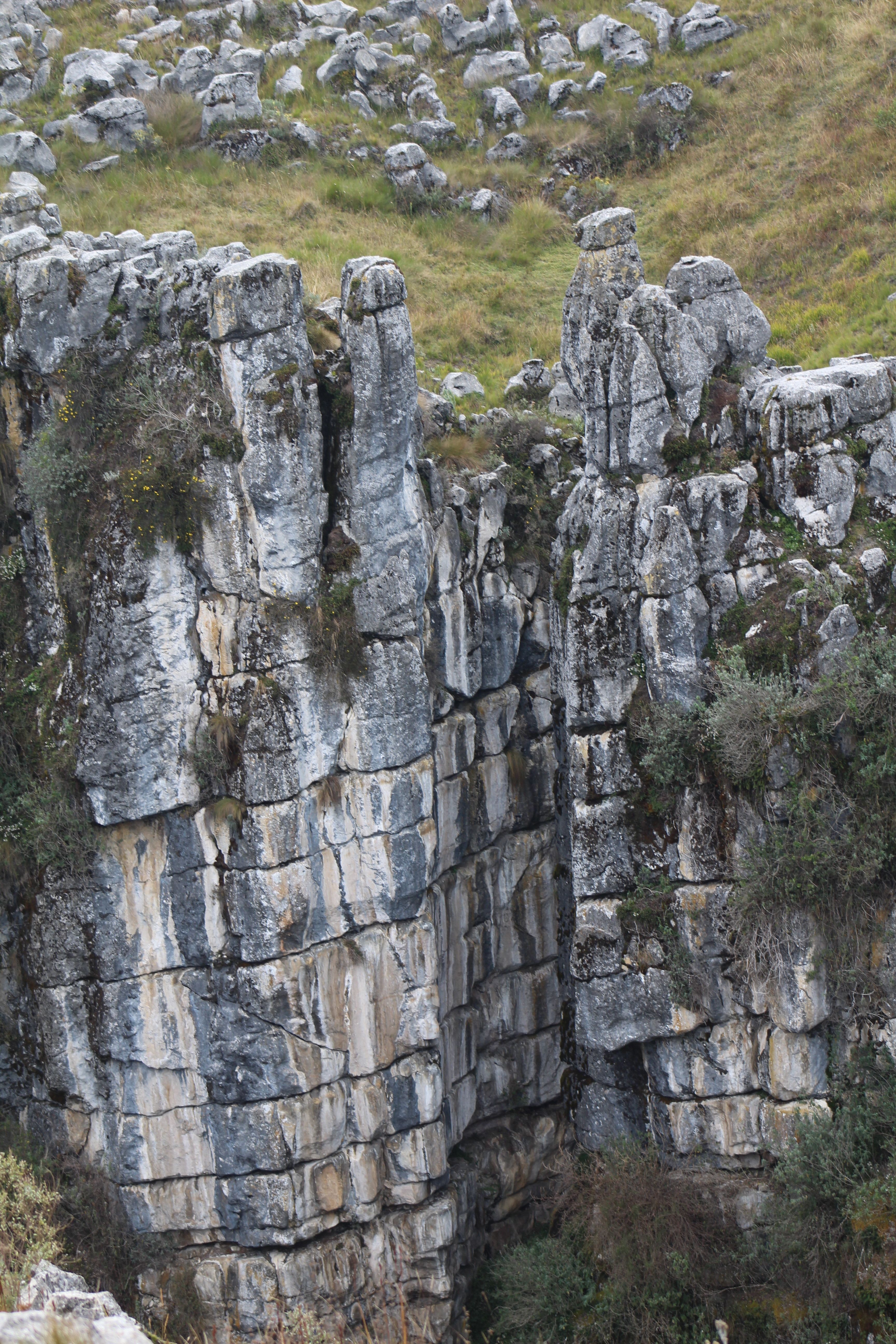Stunning natural rock formations showcasing erosion in Cajamarca, Peru.