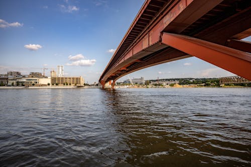 Red Bridge over River