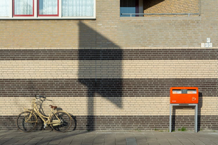 Bike And Mailbox On A Street 