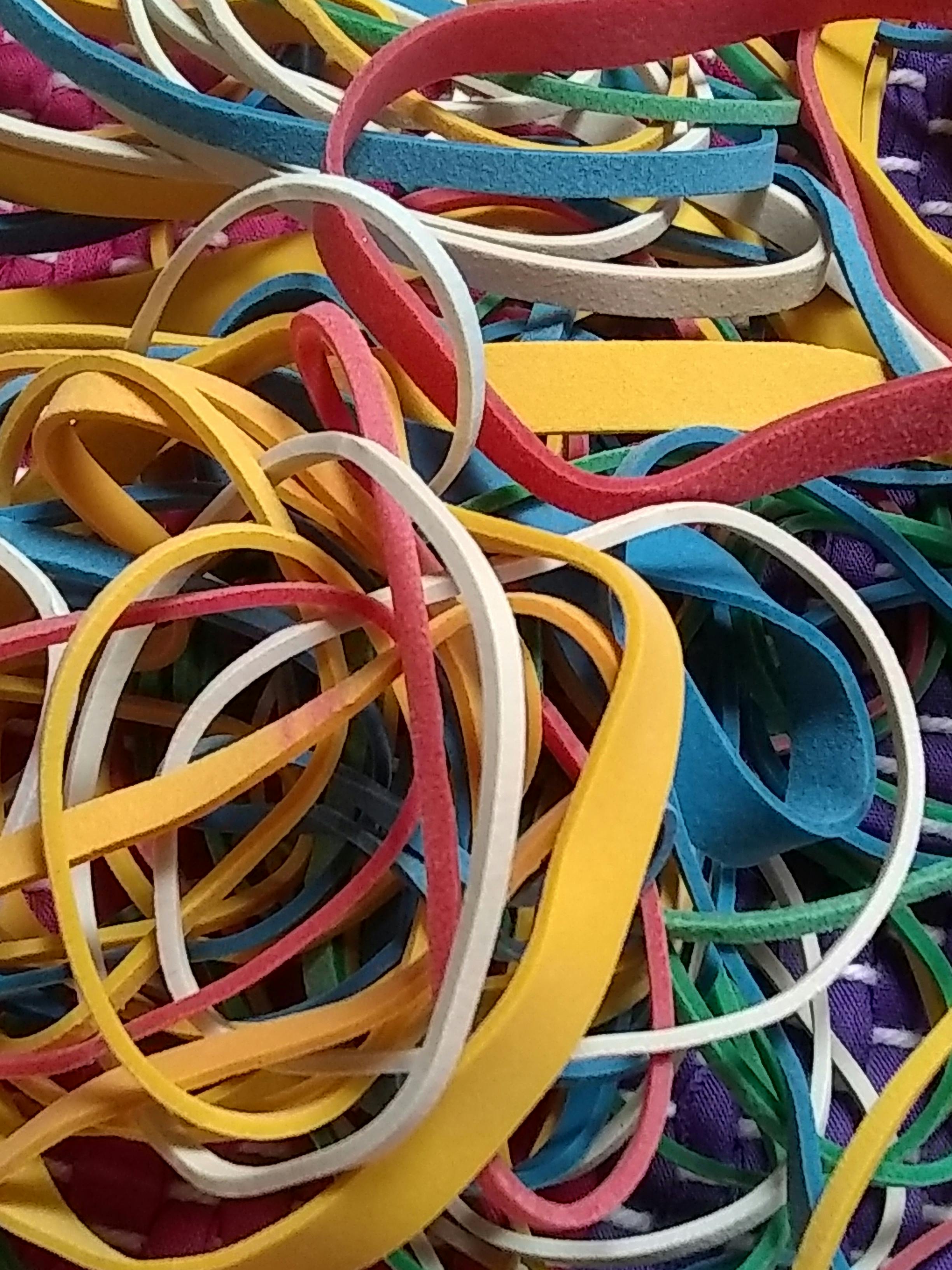 Free stock photo of rubber bands