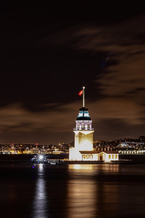 Gratis lagerfoto af belyst, bosphorus, bylandskab