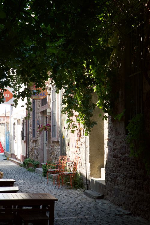 Free Discover the quaint cobblestone streets and rustic charm of a historic Turkish old town. Stock Photo
