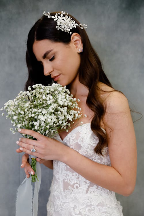 Bride Posing with Bouquet