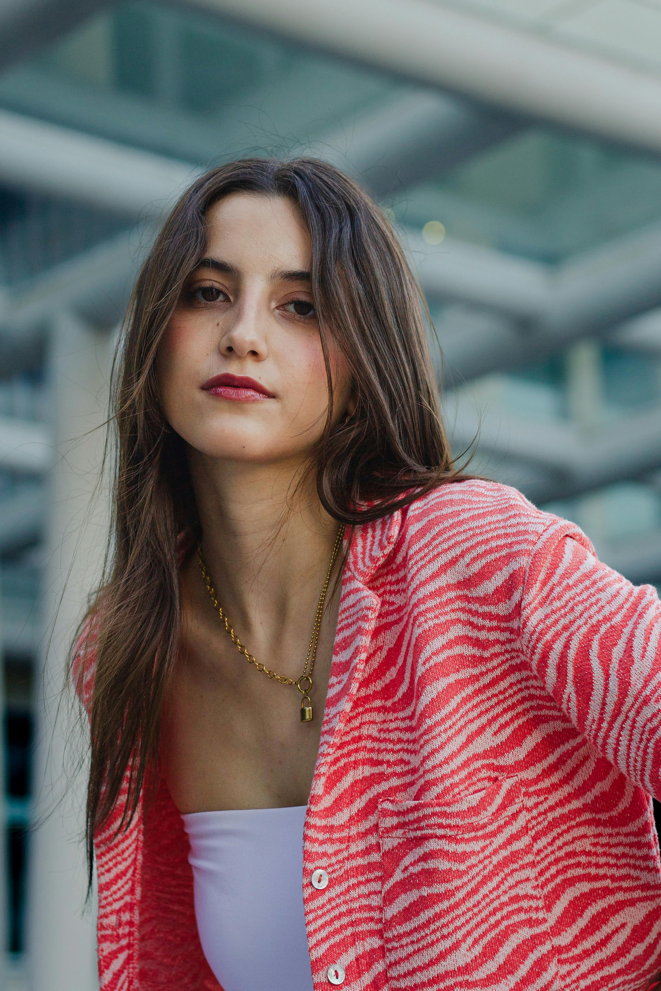 Woman in Red and White Jacket · Free Stock Photo