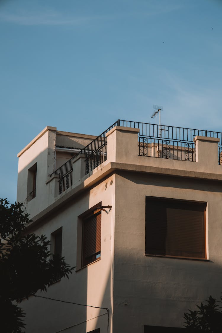 An Apartment Building With Balcony