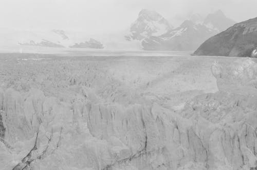 Frozen Landscape of a Barren Glacier