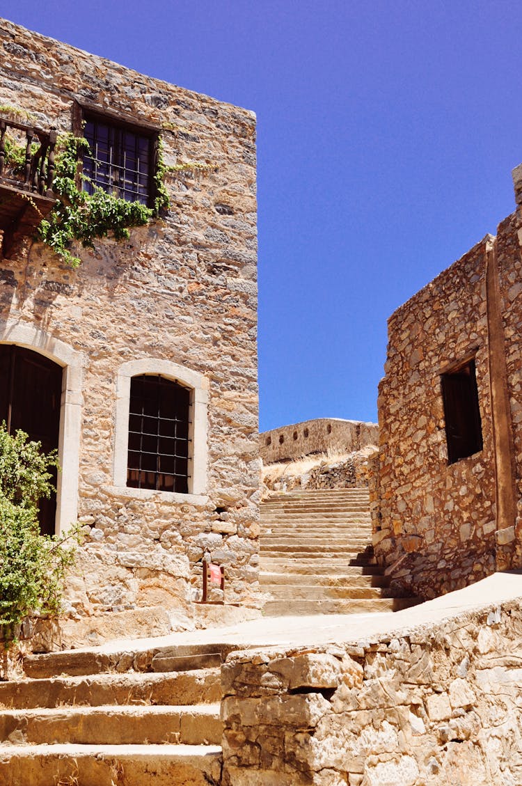 Brick Buildings In A Village 