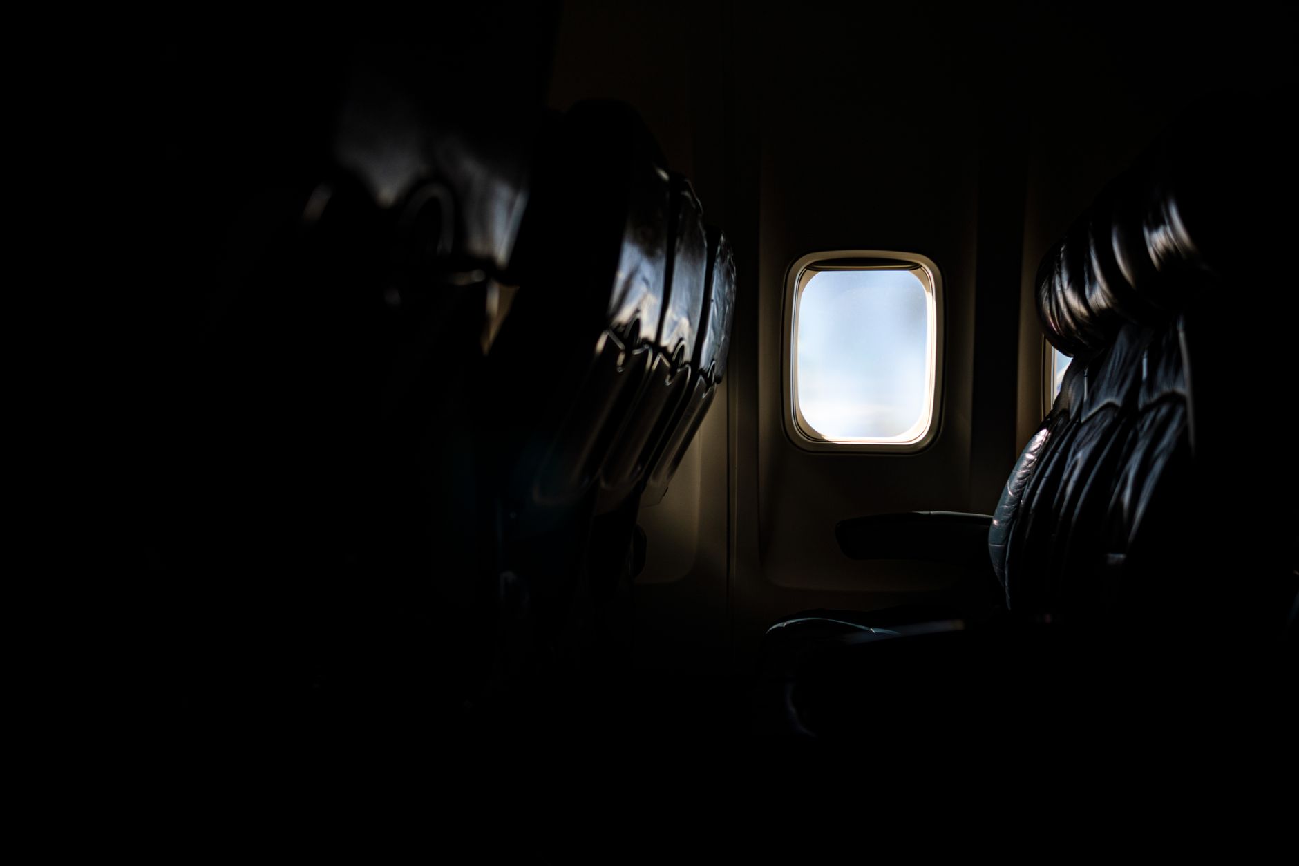 KLM uçağının kabin penceresi