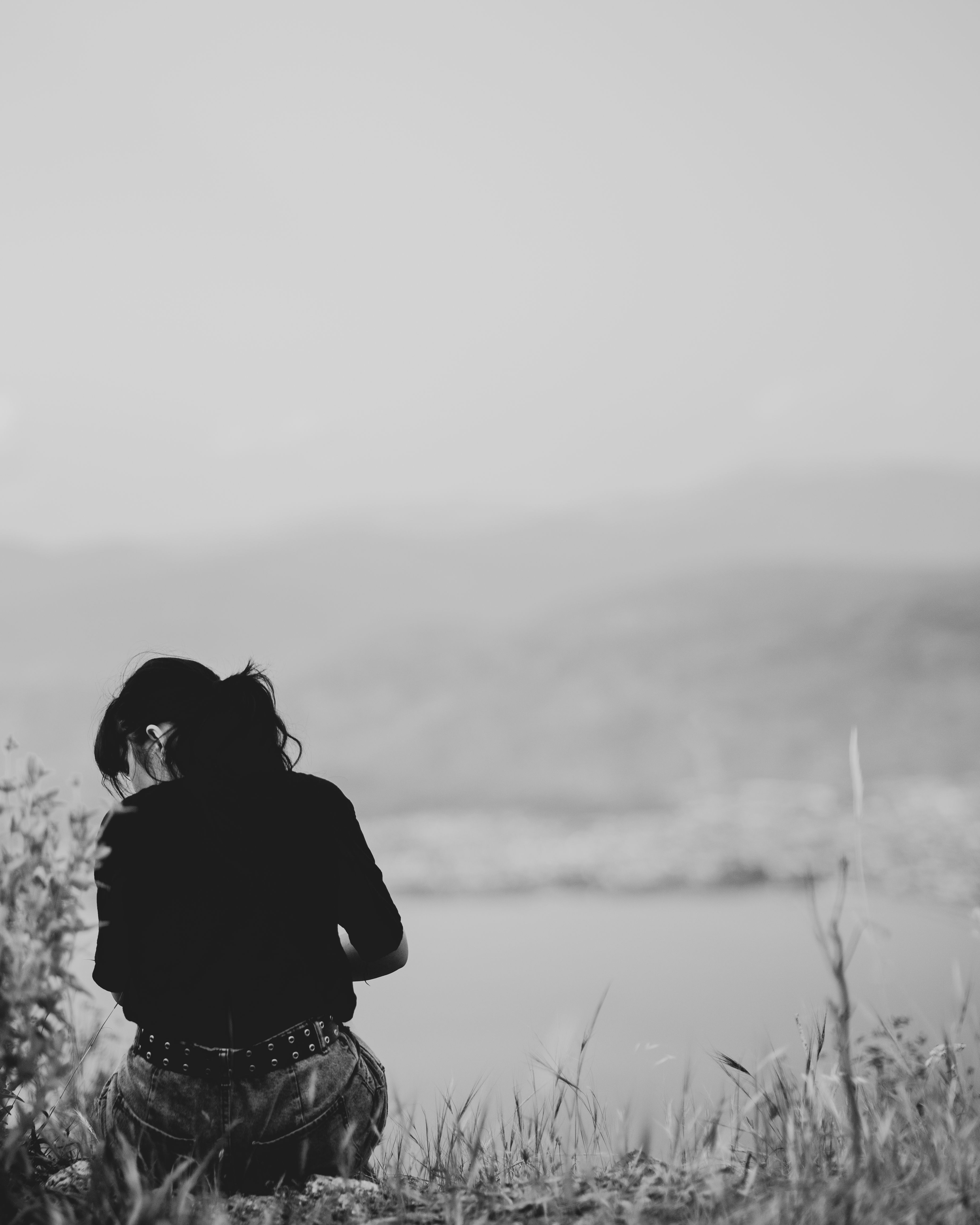A Lonely Man Sitting on the Bench · Free Stock Photo