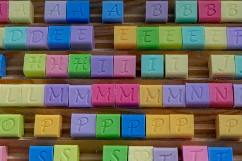 Colorful Cubes with Letters 