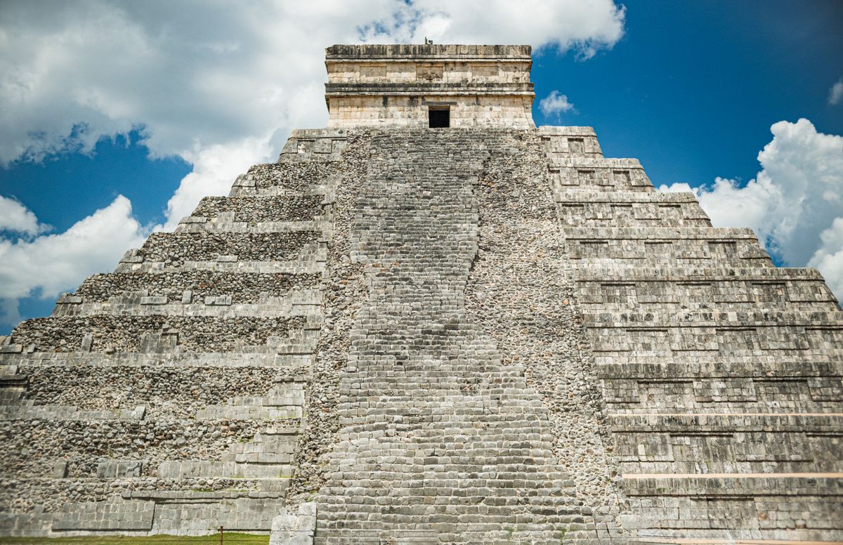 Step pyramid at Chichen Itza Mayan city