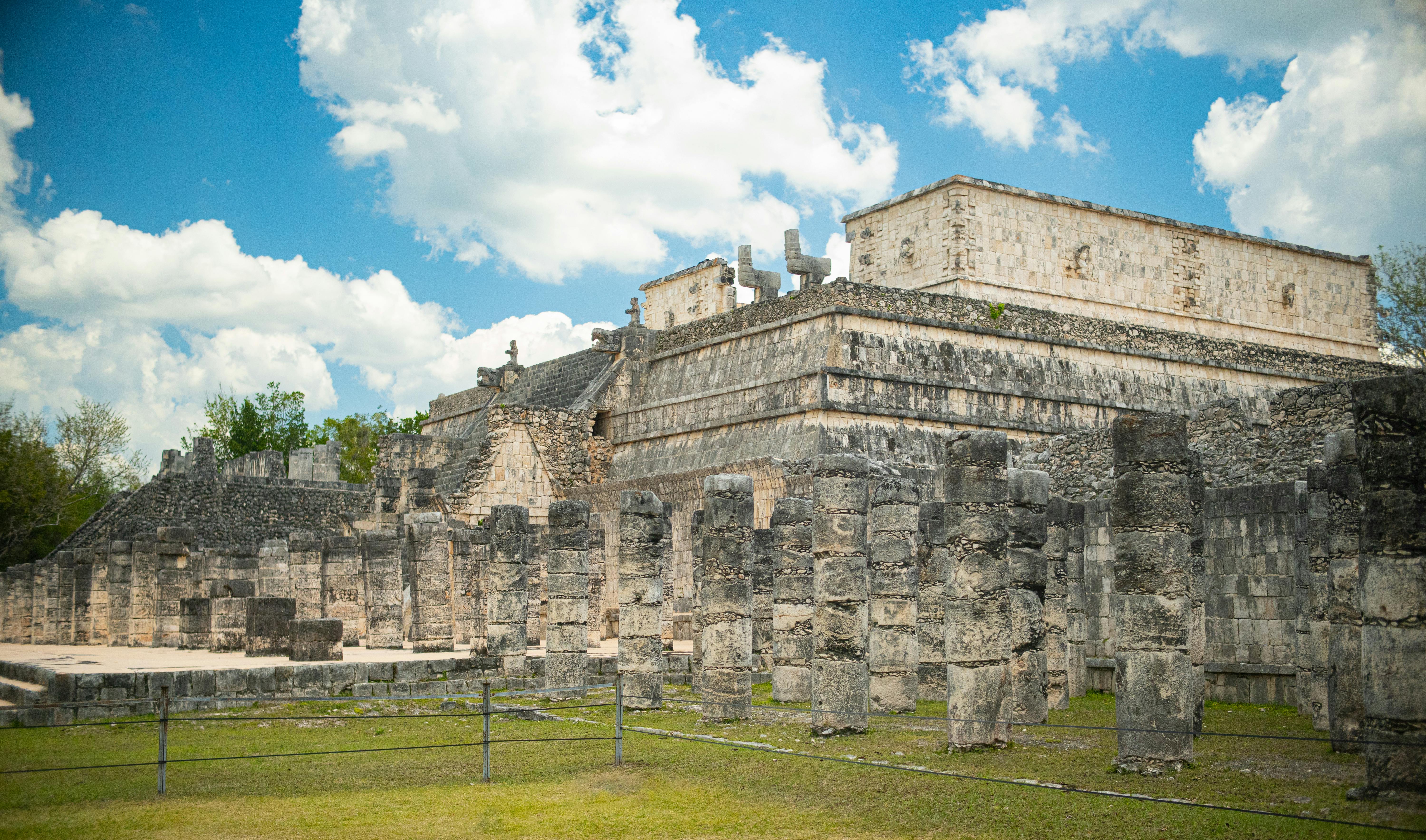 mayapan vs chichen itza which to recommend to your clients - Explore the historic Warrior's Temple at Chichén Itzá, iconic Mayan ruins in Mexico.