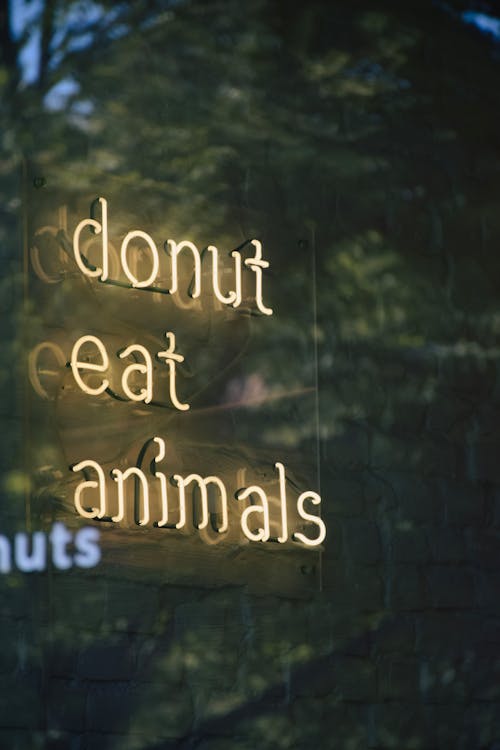 Donut Eat Animals Neon