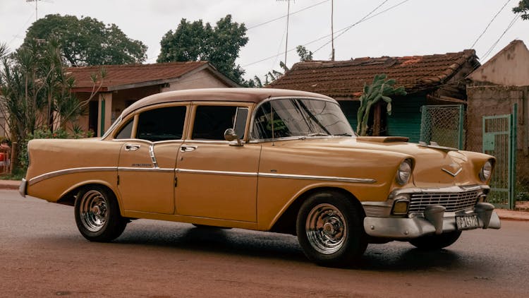 Chevrolet Bel Air On Village Street