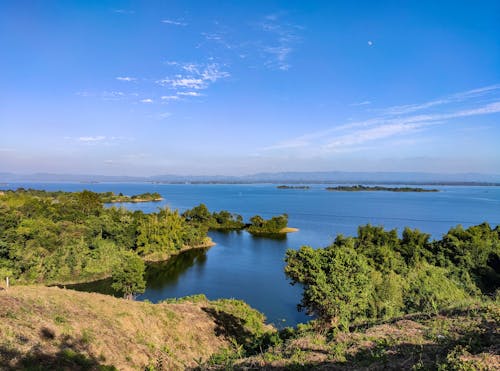 Free stock photo of blue, blue lake, green