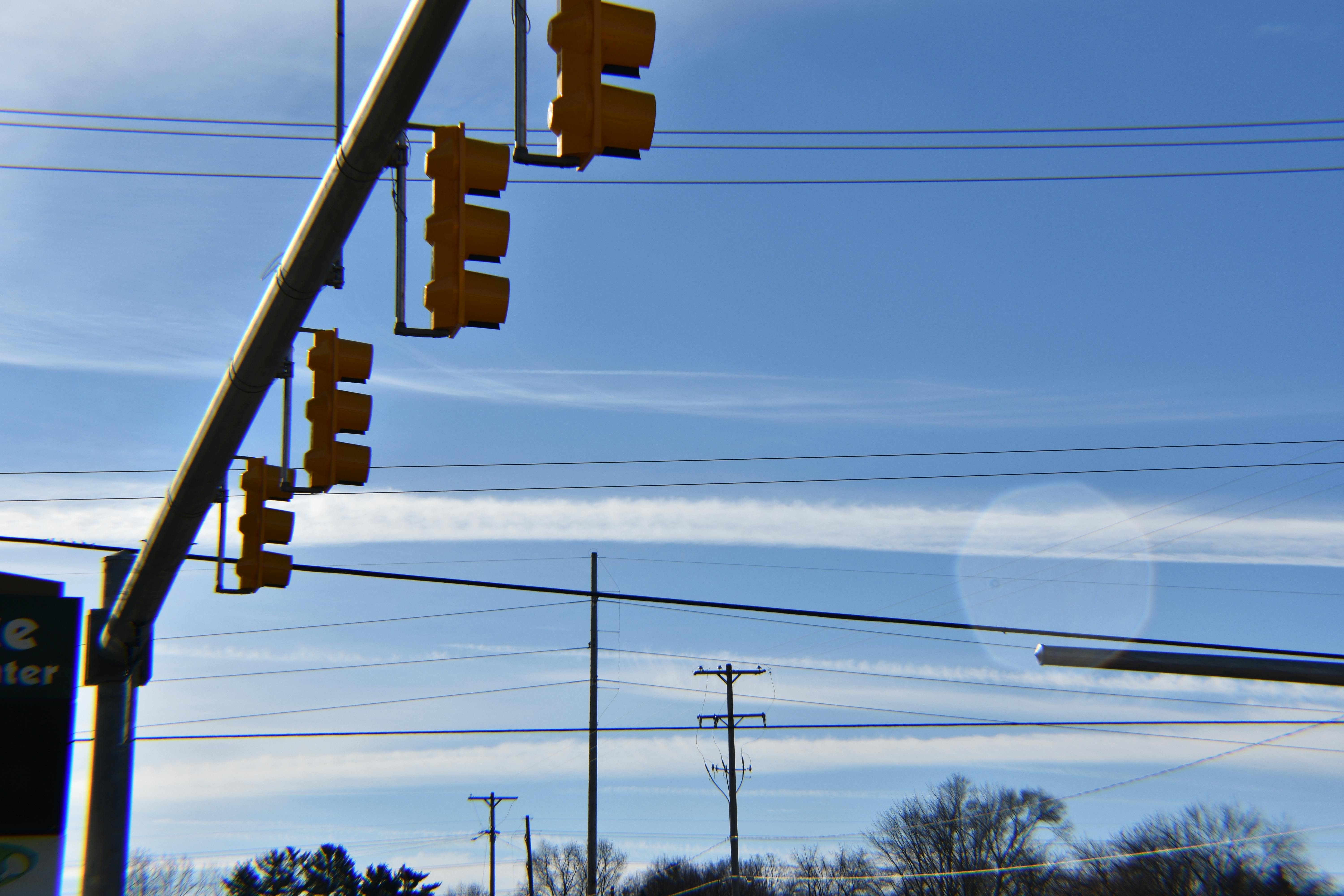 Free stock photo of blue sky, traffic sign, traffic signal